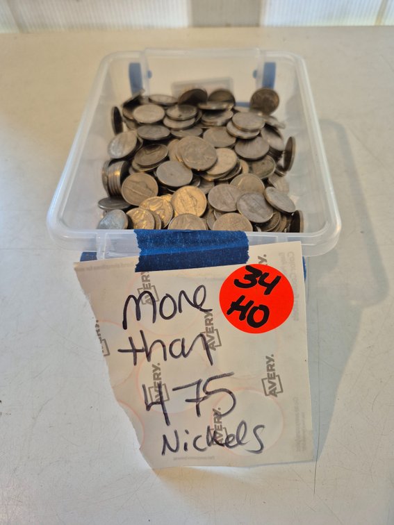 More than 475 unsorted nickels
