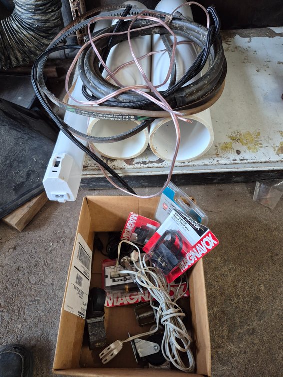 Variety lot of hoses, belts, electrical ++