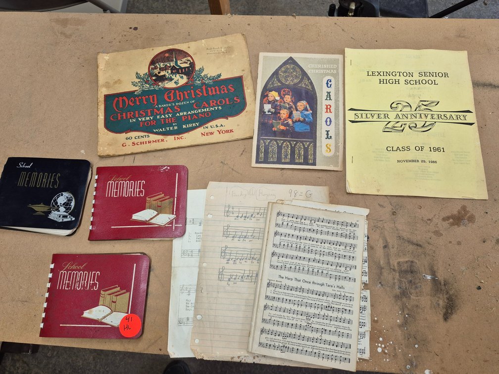 1950s high school memories books, sheet music+