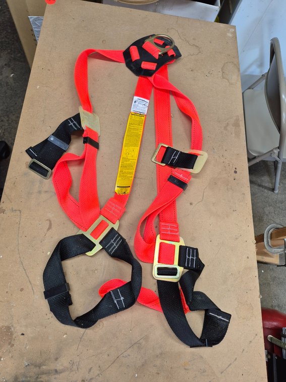 Tiger vest style safety fall harness