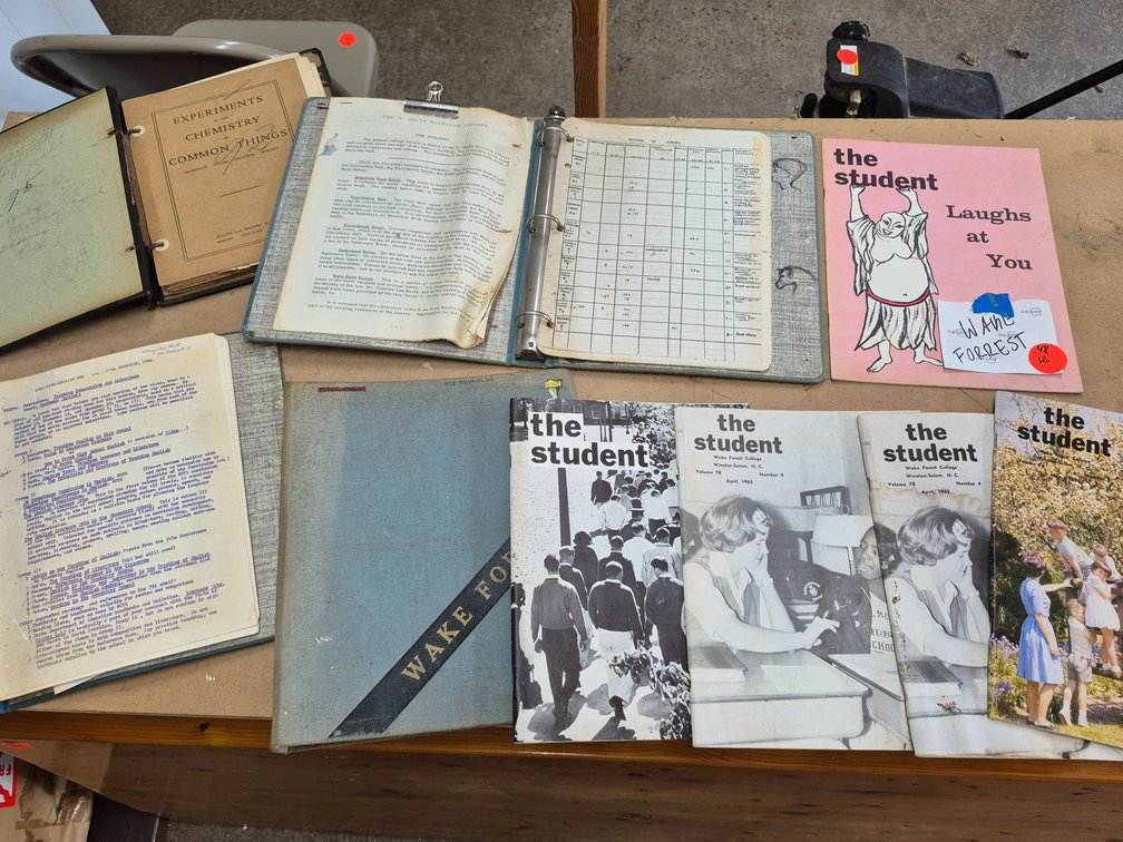Vtg Wake Forest college books+