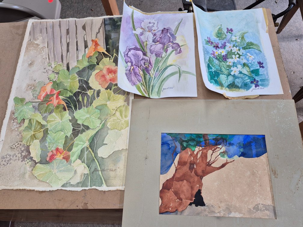 Original Jean Tont watercolor paintings