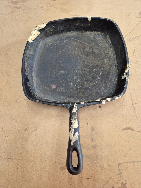 Square 10" cast iron griddle pan