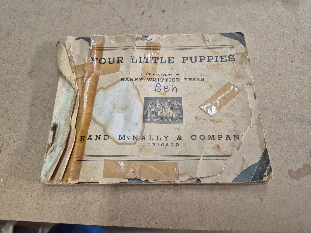 1935 child's book "Four Little Puppies"