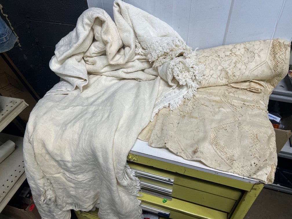 Lacey Table Cloth and Blanket