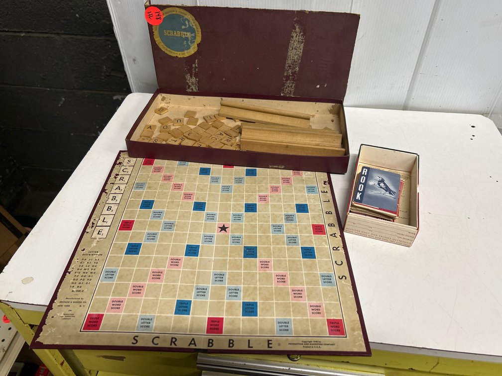 Vintage Scrabble and Rook Games