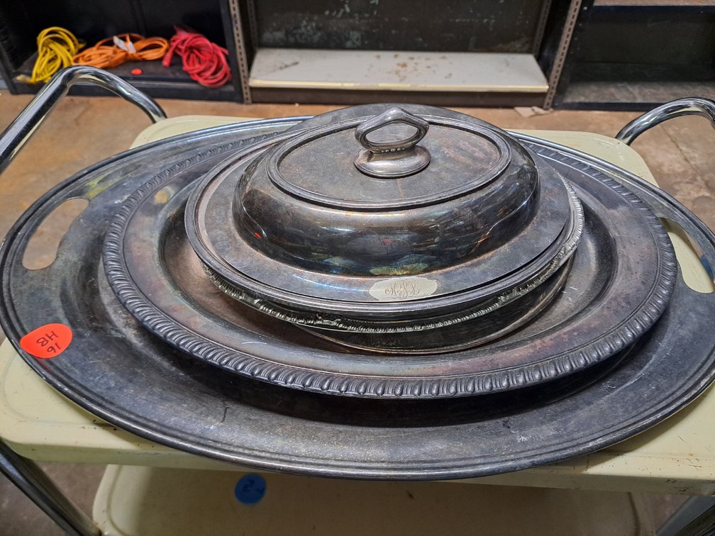 Vintage Silver-Plated+ Serving Trays