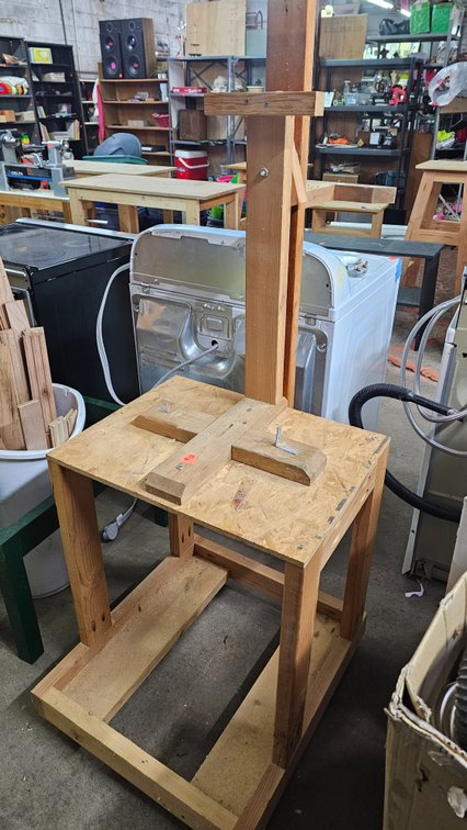 Hand built woodshop station(rolls)