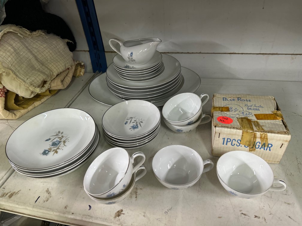 Royal Taunton Blue Rose Fine China Dishes