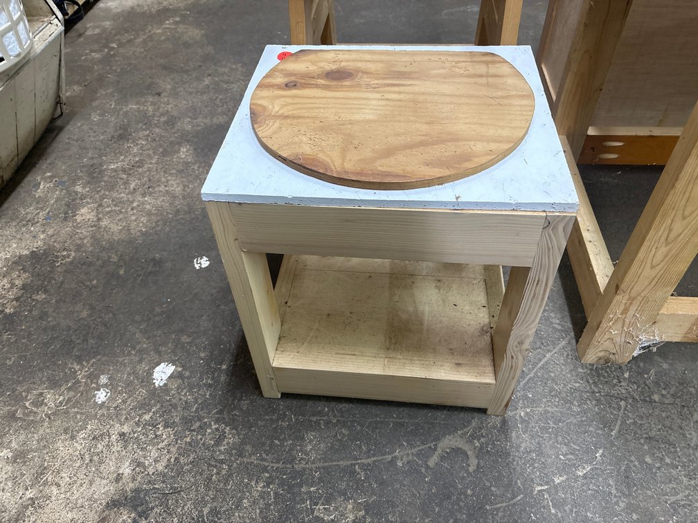 16” by 17.50”  by 19.50” tall stand plus