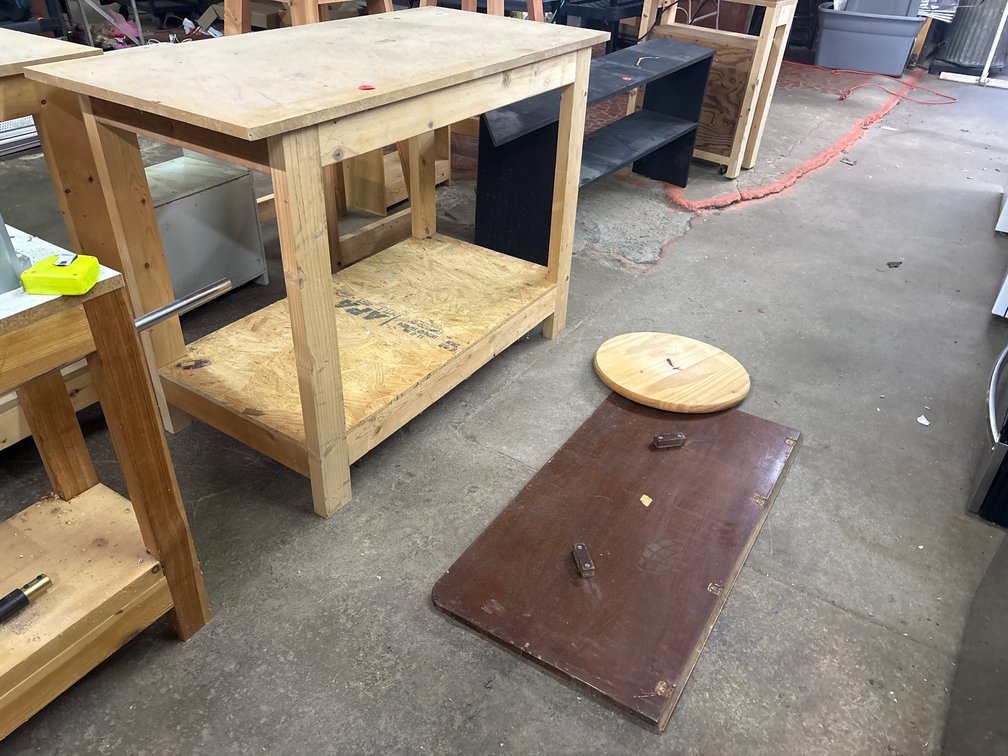 49” by 25.25” wood table