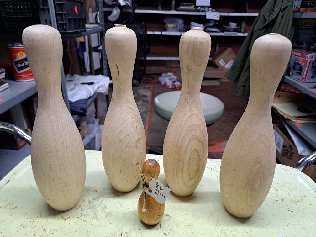 Vintage Wooden Bowling Pins