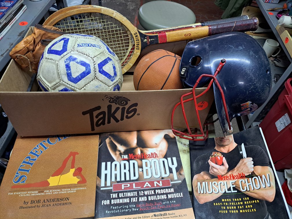 Vintage Sports Equipment/Books