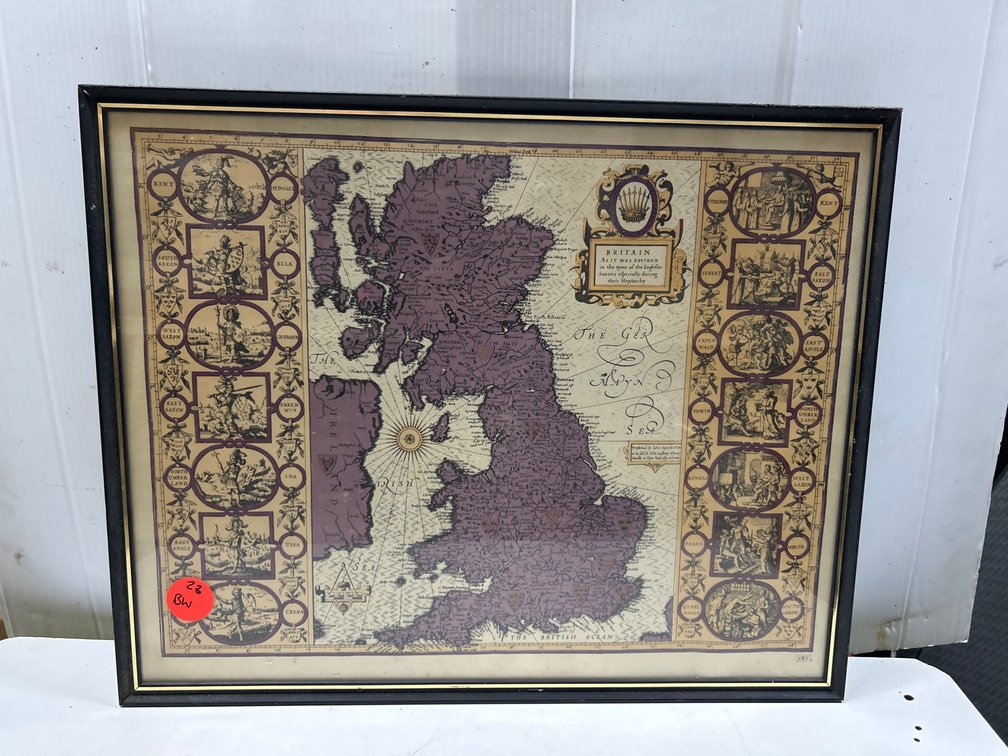 Framed 17th Century Great Britain/Ireland Poster
