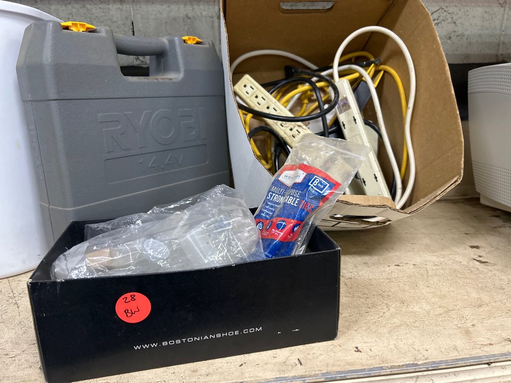 Power Strips, Empty Ryobi Container+