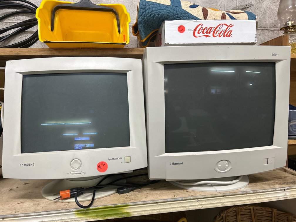 2 Vintage Computer Monitors