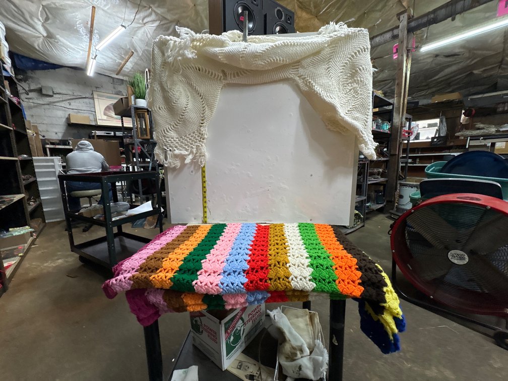 Knitted blanket & shawl