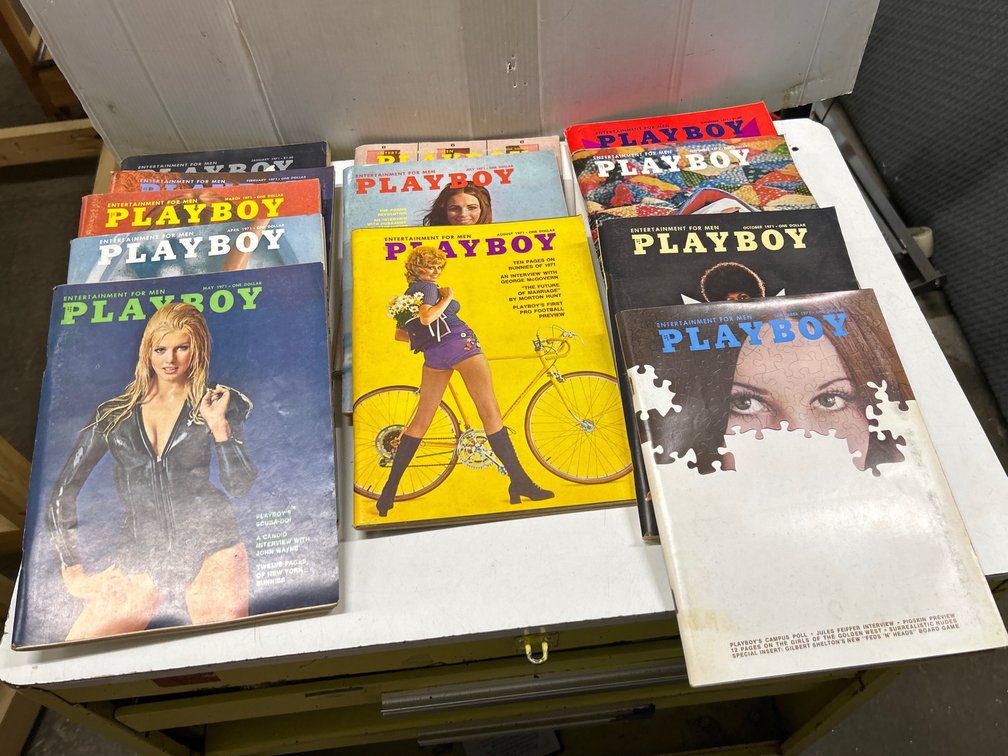 1971 Full Year Playboy Magazines