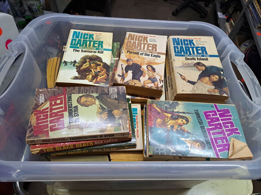 Huge Nick Carter Paperback Book Lot