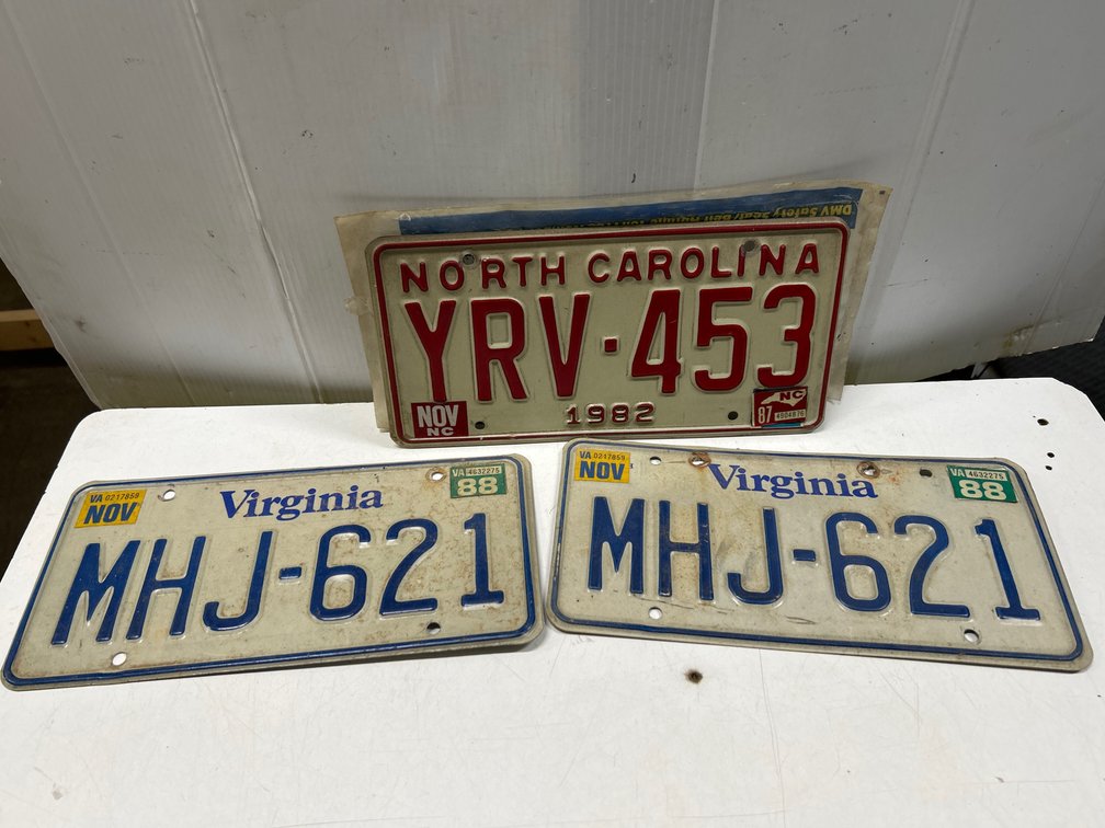 (1) North Carolina License Plate