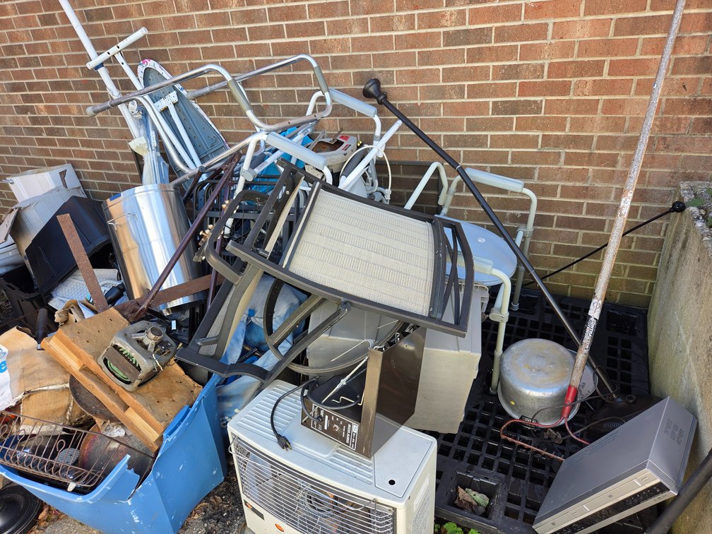Scrap metal pile