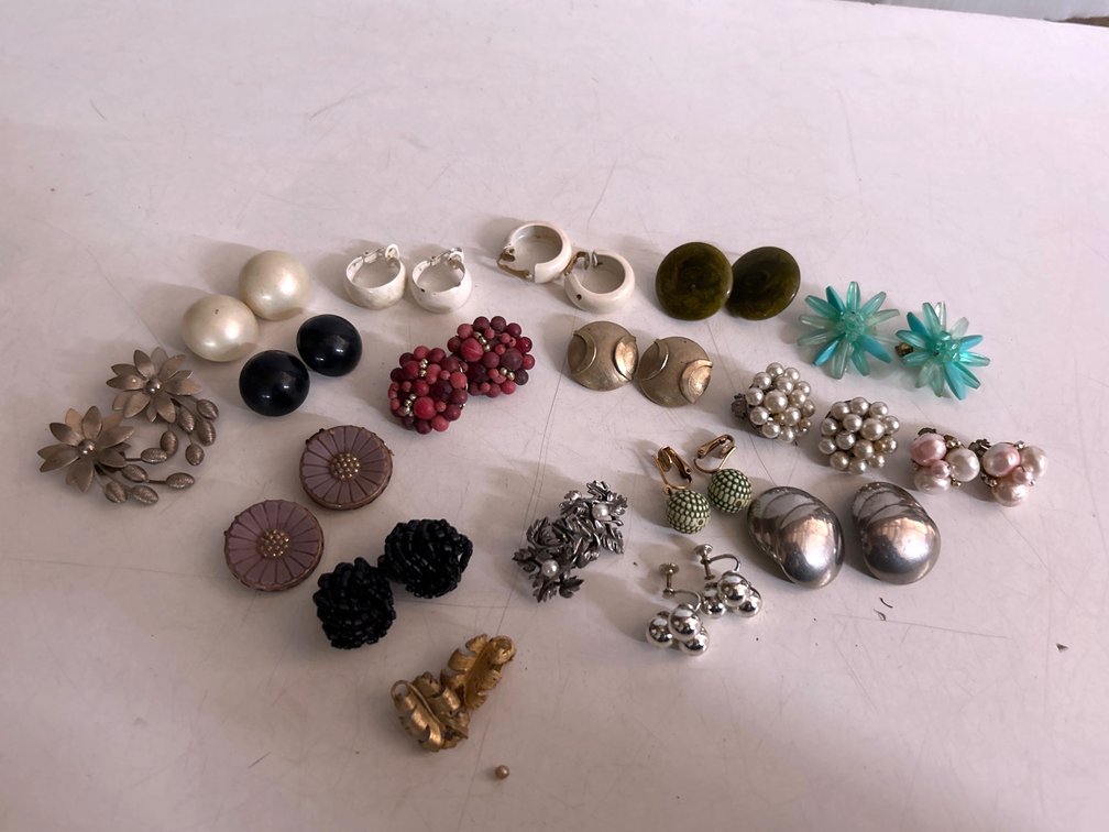 17 Pairs of Clip On and Screw Back Earings