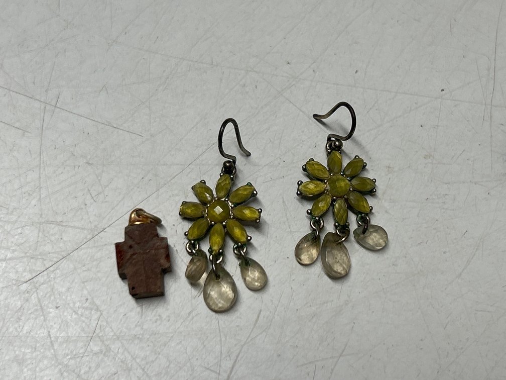 Liz Claiborne Earings and Fairystone Pendant