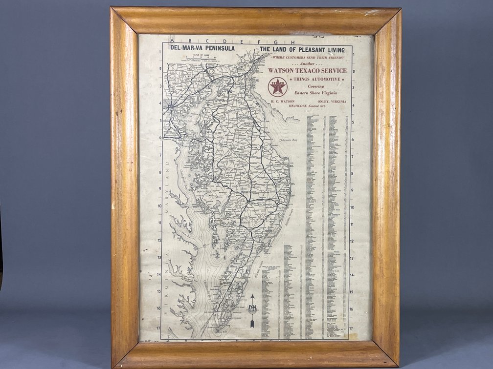 Watson Texaco Service Map of Delmarva 