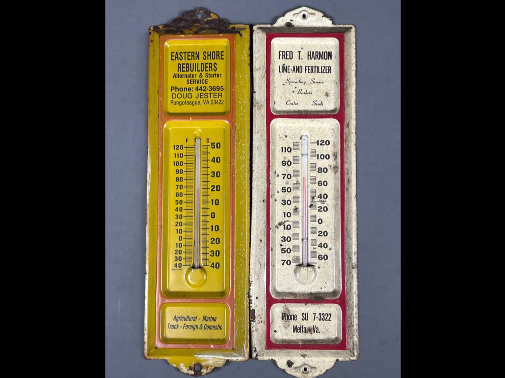 Lot of 2 Advertising Thermometers