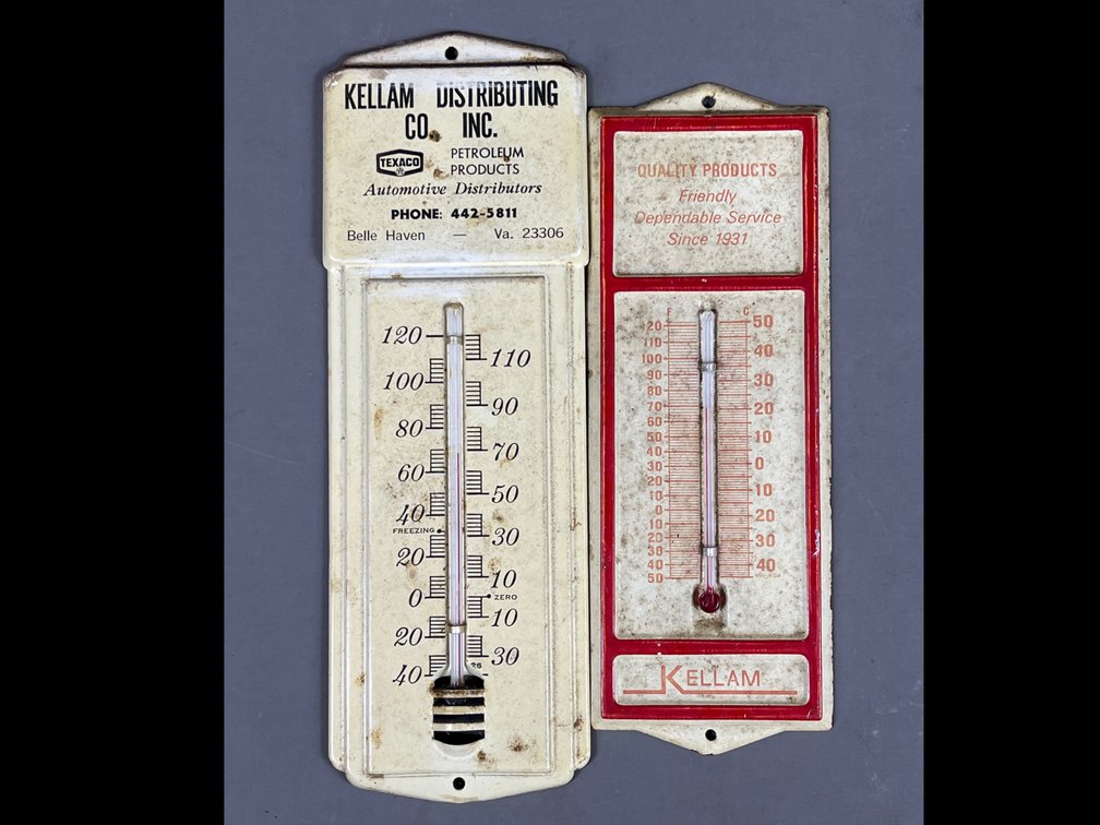 Lot of 2 Advertising Thermometers 