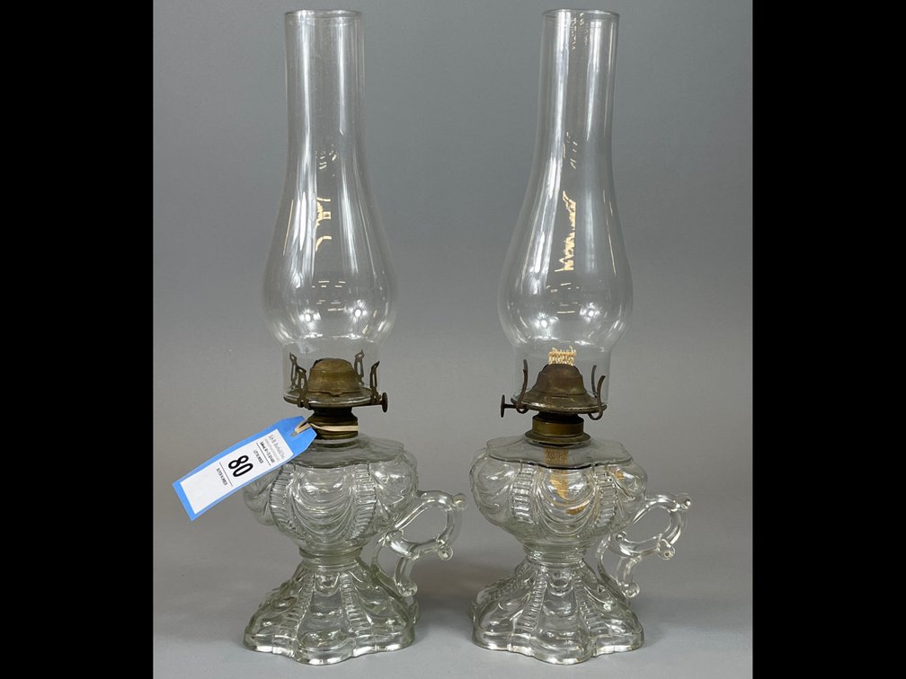 Oil Lamp Pair