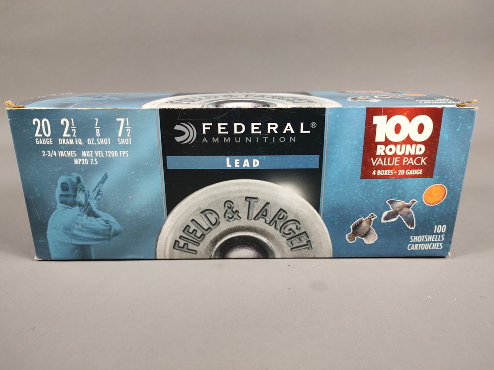 (100) 20 Gauge #7-1/2 Shot Shells