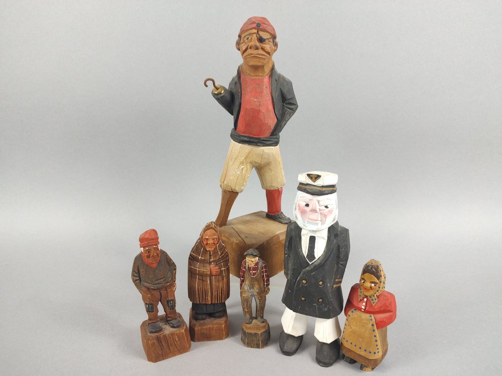 Rustic Figural Art Lot of (6)