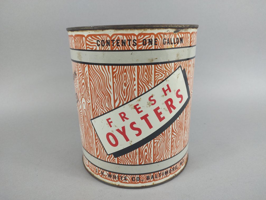 J. H. White Oyster Can, Baltimore MD 