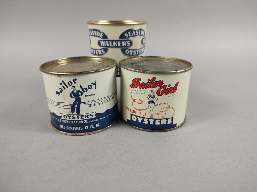 Lot of (3) Oyster Cans 