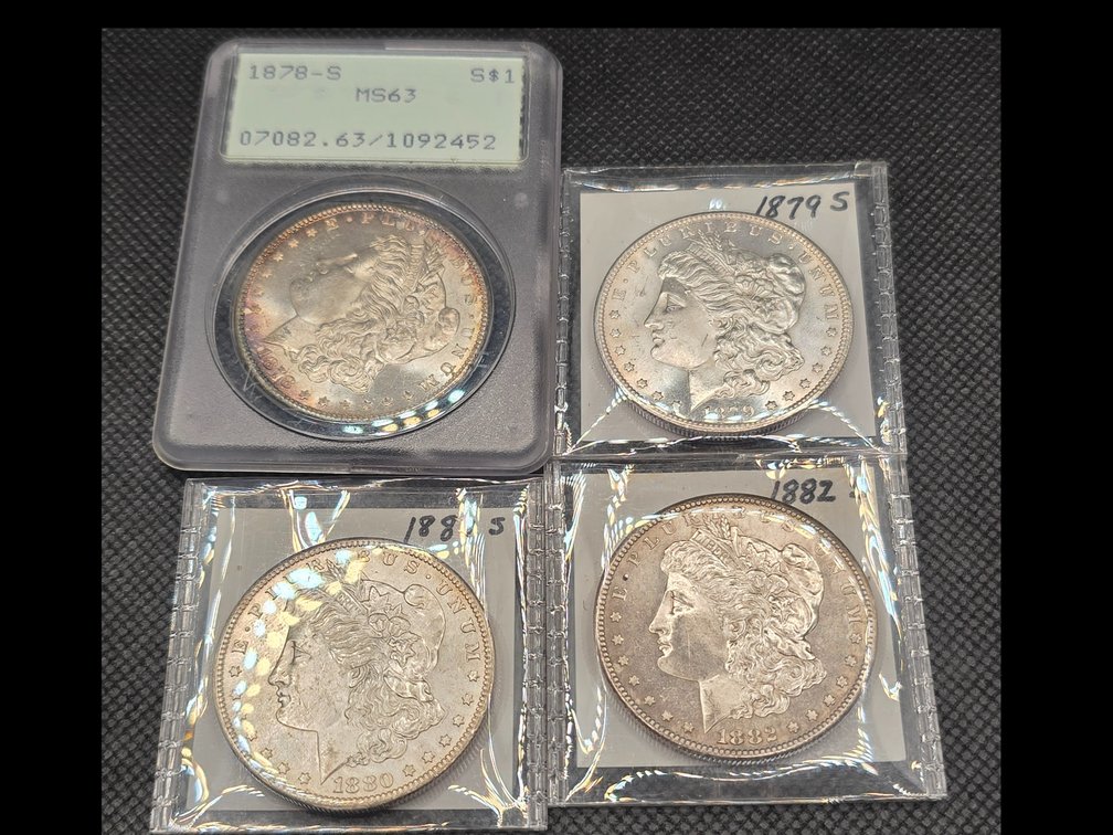 4 Morgan Silver Dollars