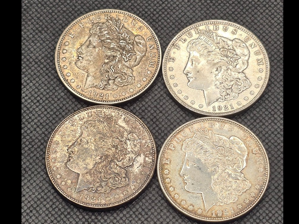4 Morgan Silver Dollars