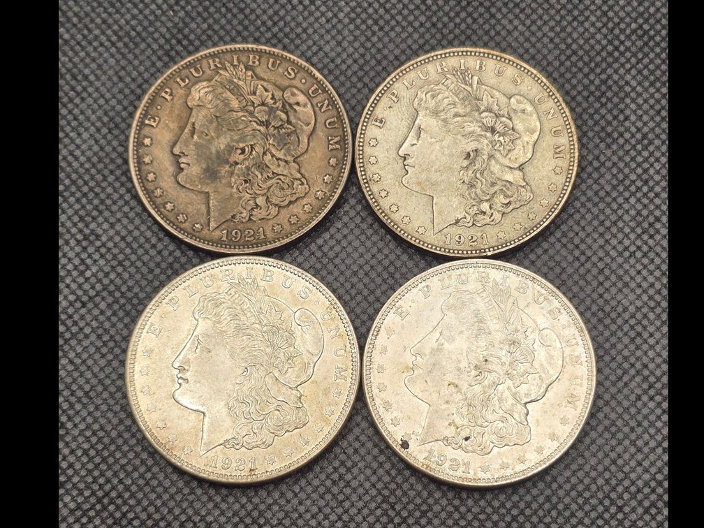 4 Morgan Silver Dollars