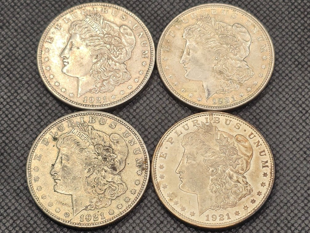 4 Morgan Silver Dollars