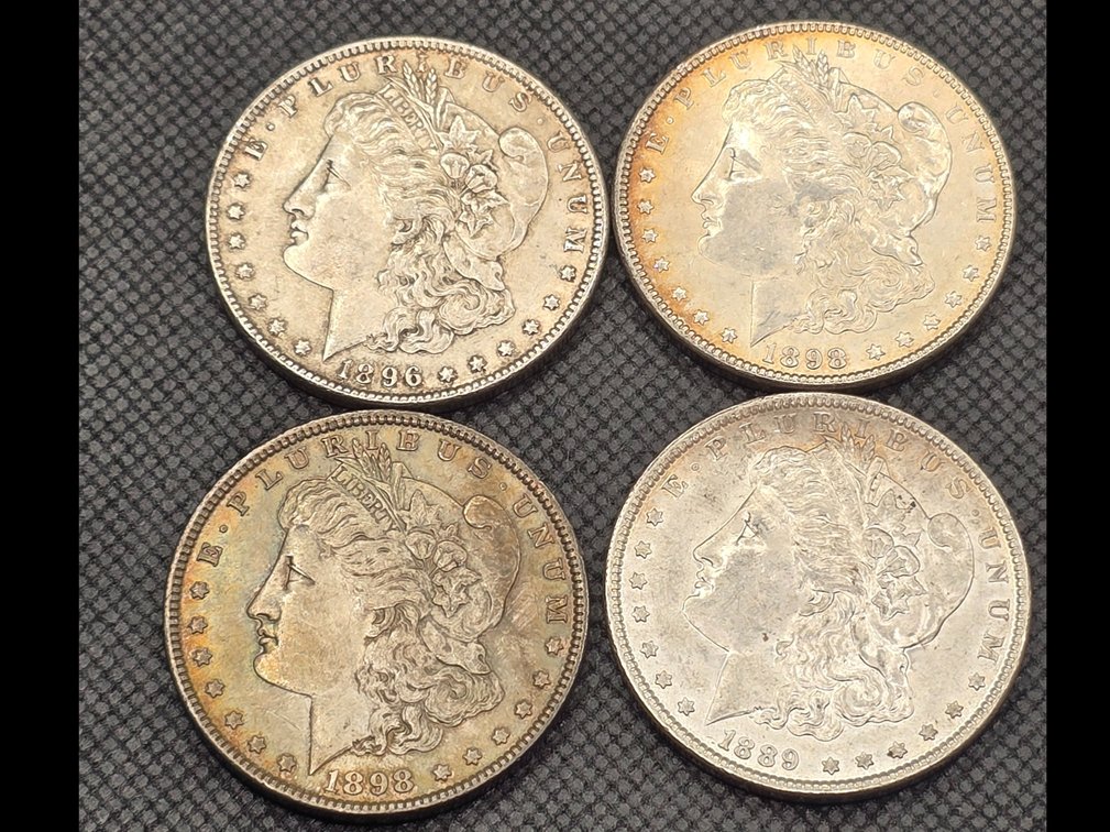 4 Morgan Silver Dollars