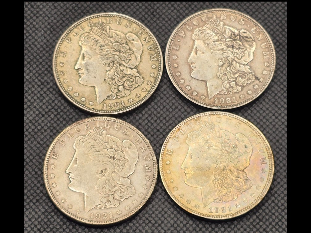 4 Morgan Silver Dollars