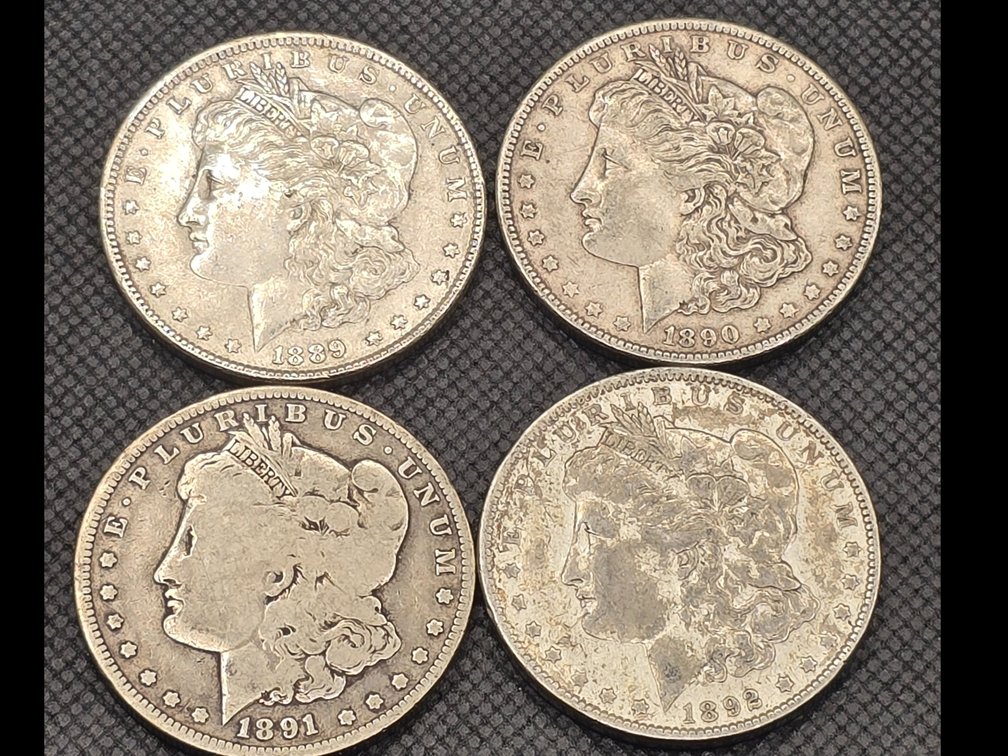 4 Morgan Silver Dollars