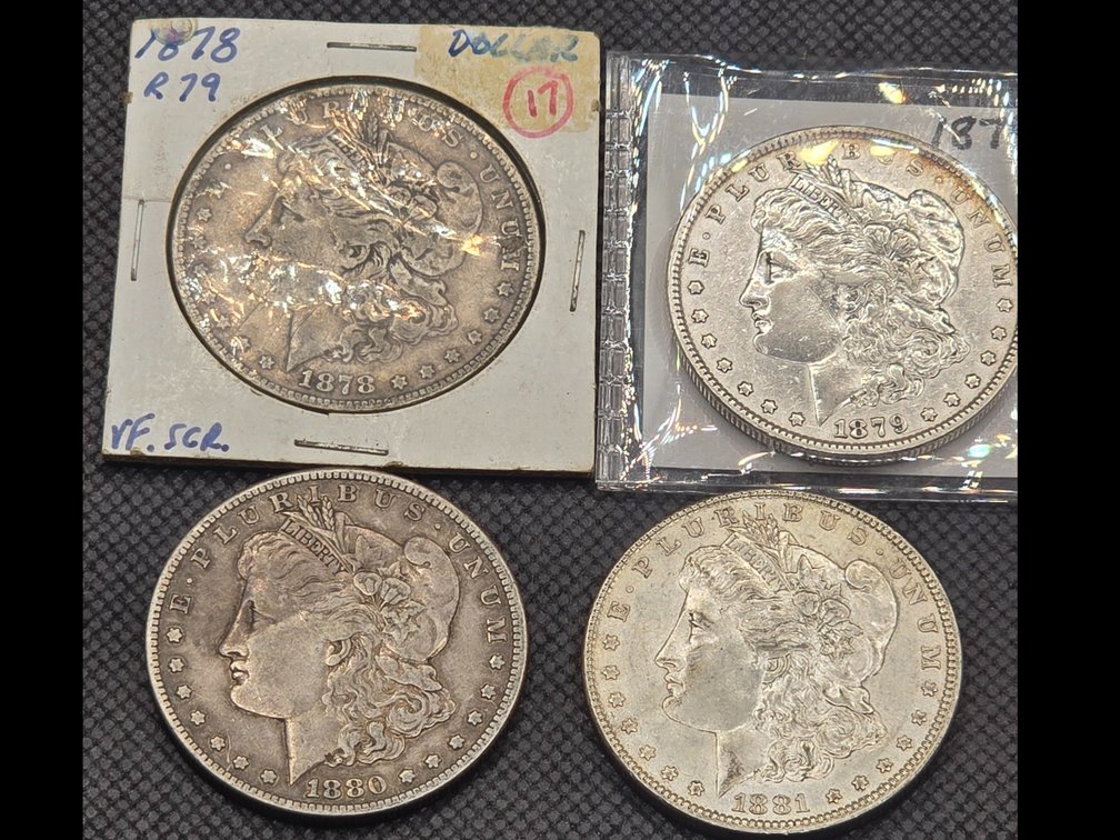 4 Morgan Silver Dollars