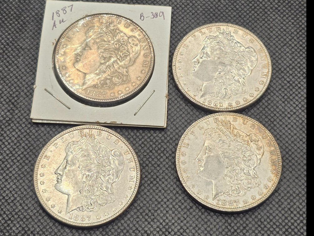 4 Morgan Silver Dollars