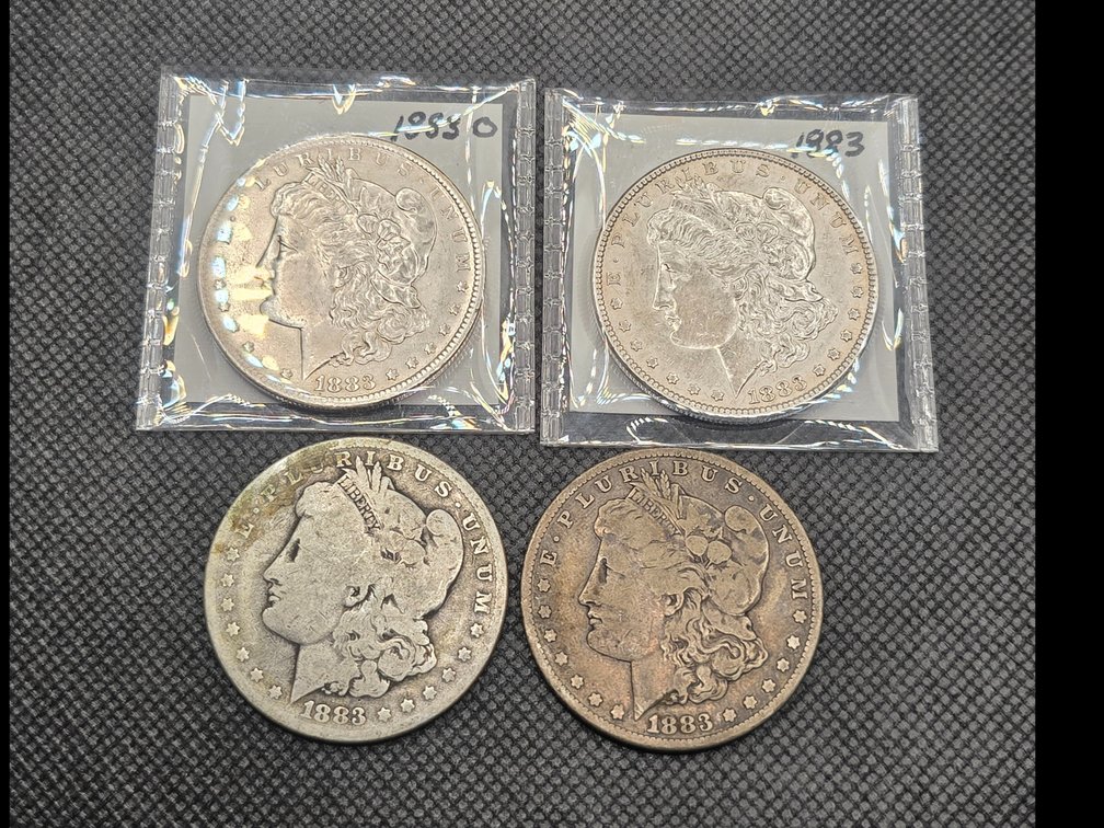 4 Morgan Silver Dollars