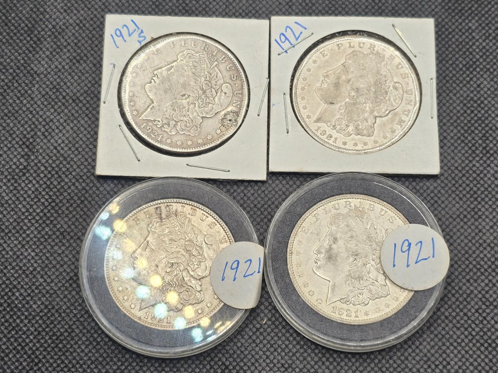 4 Morgan Silver Dollars