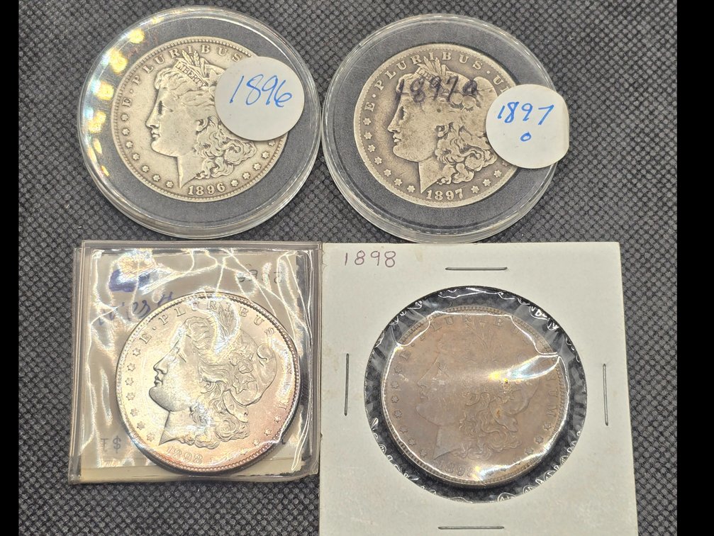 4 Morgan Silver Dollars