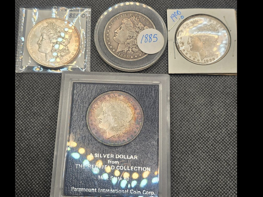 4 Morgan Silver Dollars