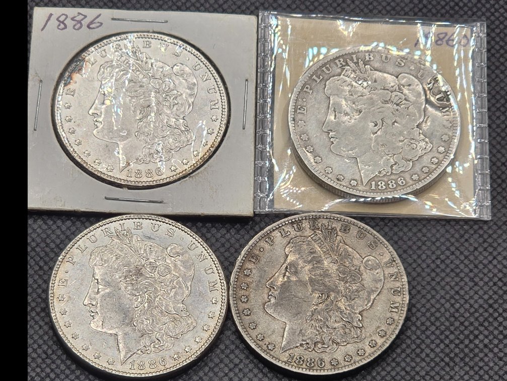 4 Morgan Silver Dollars