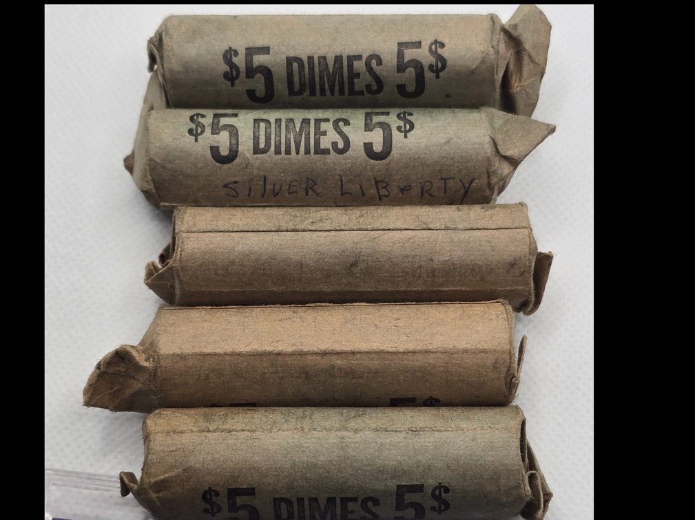5 Rolls Silver Liberty / Mercury Dimes
